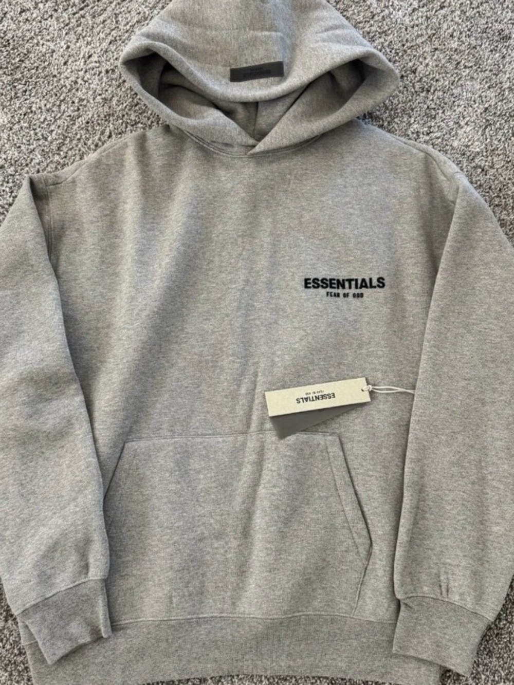 NWT ESSENTIALS OF GOD GREY SWEATSHIRT SIZE XS